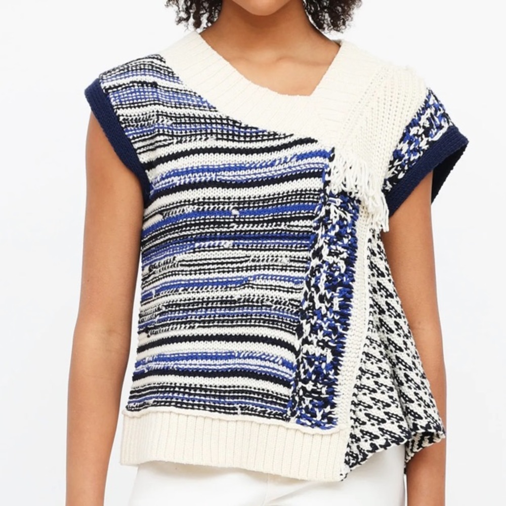 3.1 Phillip lim blue and white crochet vest